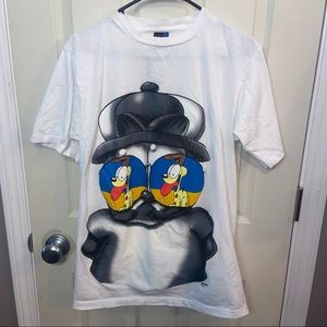 Vintage Garfield t shirt Sun Made in USA medium white double sided single stitch